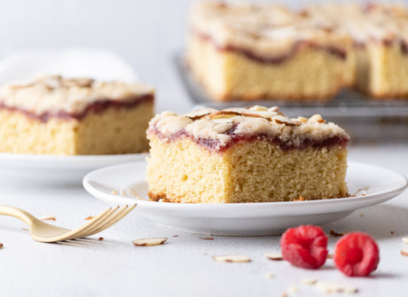 Grain-Free Raspberry Streusel Coffee Cake made with Otto's Naturals Cassava Flour