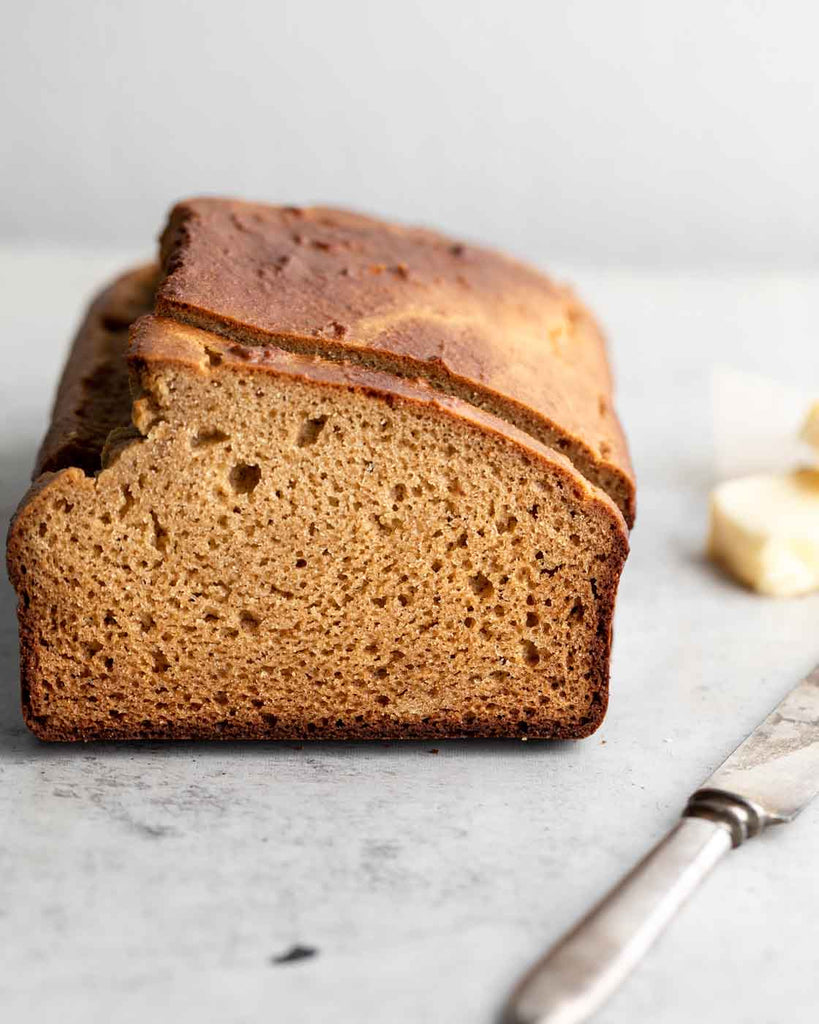 Loaf of grain-free Yeast Free Sandwich Bread