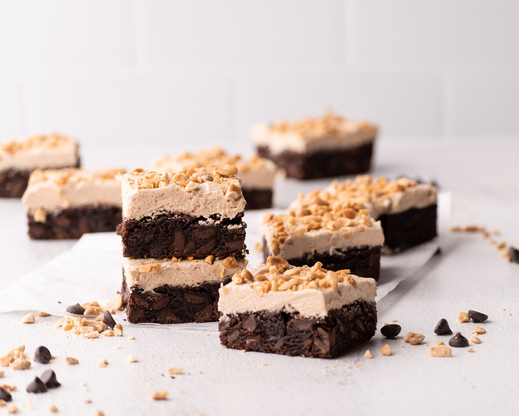 Grain-Free Peanut Butter Frosted Brownies