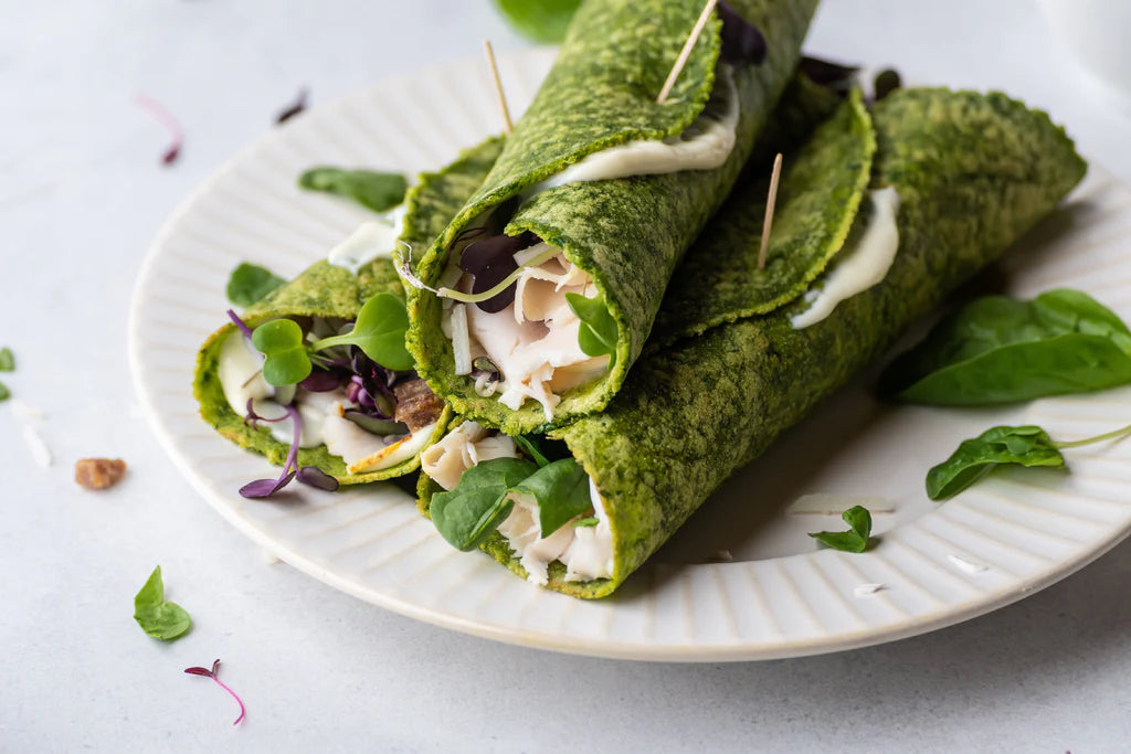 Grain-Free Spinach Tortillas made with Otto's Naturals Cassava Flour