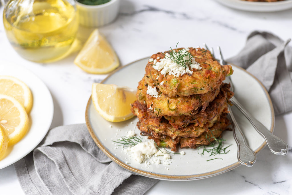 Grain-Free Zucchini Fritters with Feta and Dill