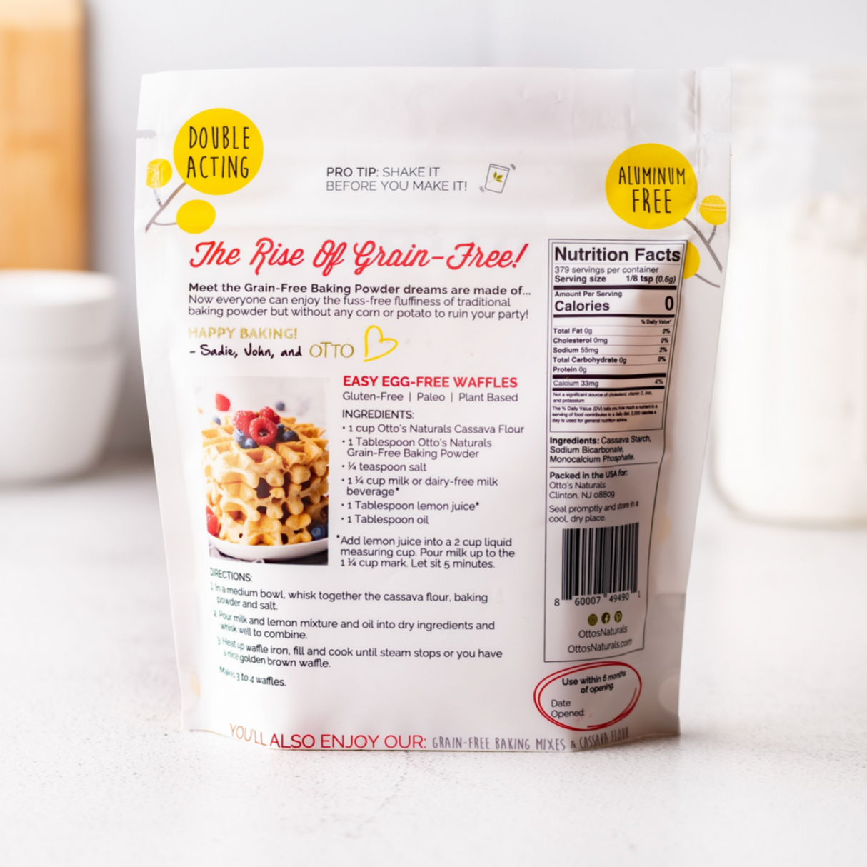 Grain-Free Baking Powder (Corn-Free, Nightshade Free)  - Case of 6 bags